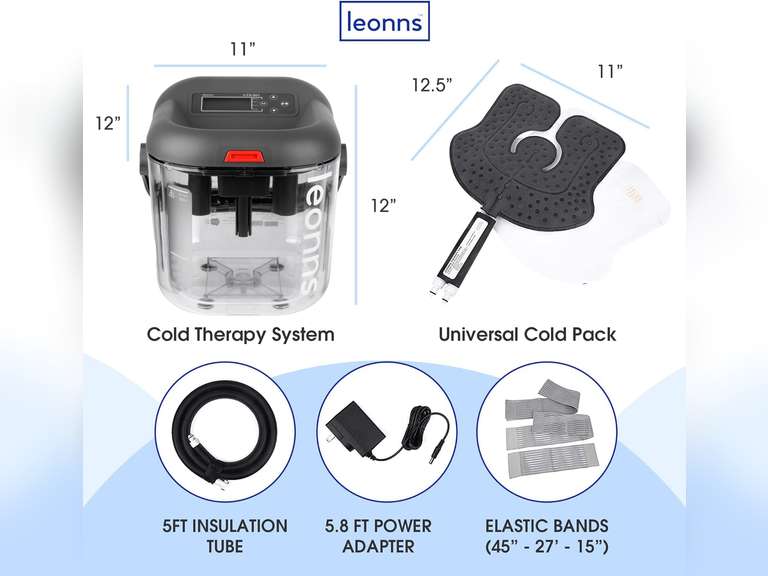 Cold Therapy Machine for Knee, Shoulder, Back and Hip After Surgery - Cryotherapy Machine with Universal Pad for Use in Multiple Places (Ice Machine + Universal Pad Included)(similar model) 180