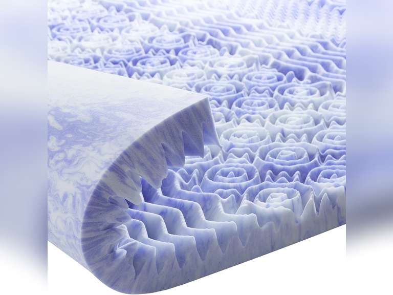 Dreamsmith 3 Inch 7-Zone Full Memory Foam Mattress Topper, Cooling Gel Infused Foam Mattress Topper Full for Pressure Relief, CertiPUR-US Certified 86