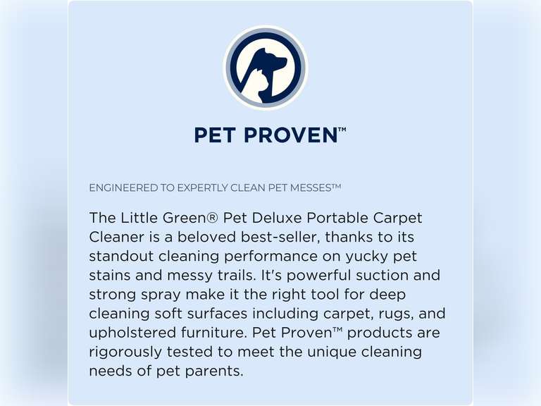 Bissell Little Green Pet Deluxe Portable Carpet Cleaner and Car/Auto Detailer, 3353, Gray/Blue 140