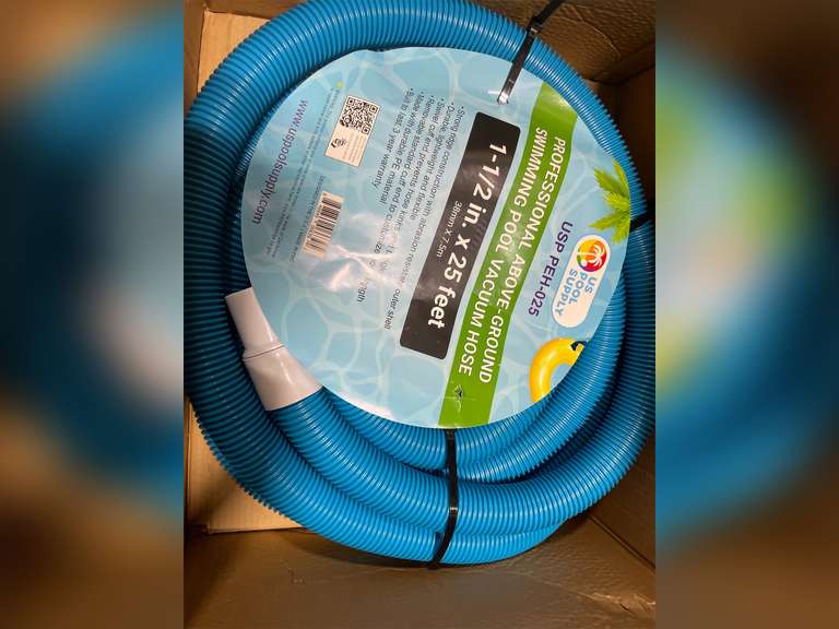 U.S. Pool Supply 1-1/2" x 25 Foot Professional Above Ground Swimming Pool Vacuum Hose with Swivel Cuff - Removable Cuff, Cut to Fit - Compatible with Filter Pumps, Filtration Systems, Chlorinators 30