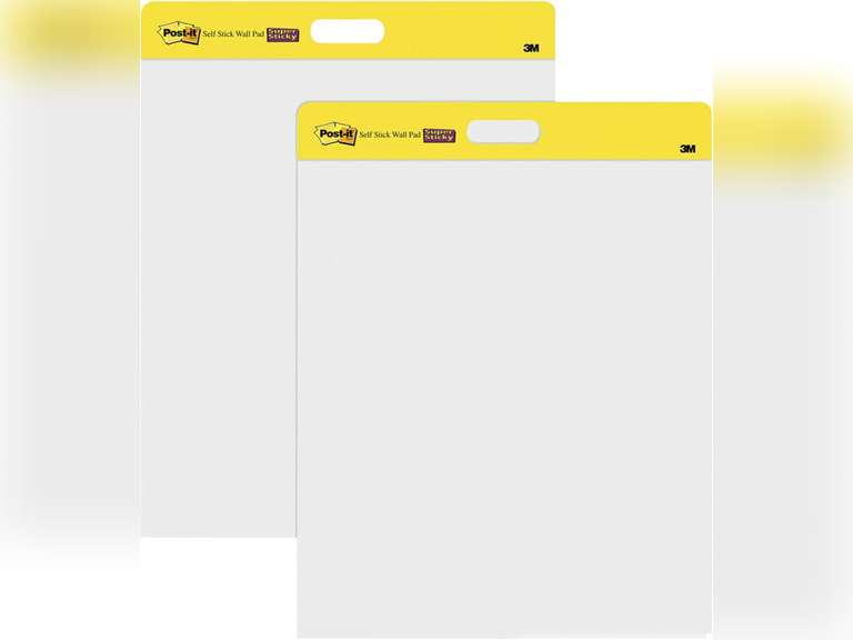 Post-it Easel Pad, 20 in x 23 in, White, 20 Sheets/Pad, 2 Pads/Pk, Mounts to surfaces with Command Strips included (566) 38