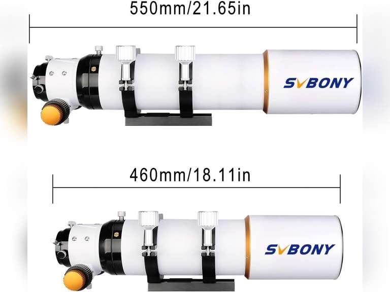 SVBONY SV503 Telescope, 80mm F7 Telescope OTA with Focal Length 560mm & ED Lens, Telescope for Adults High Powered, Compact and Portable Tube for Exceptional Viewing and Astrophotography 400
