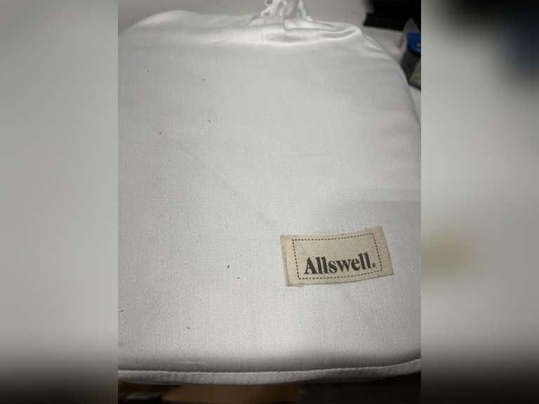 White,Allswell Soft & Silky 4-Piece Blue Illusion Rayon Derived from Bamboo Sateen Bed Sheet Set, Full 49