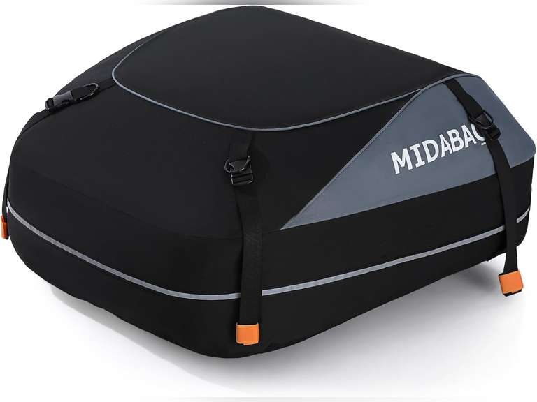 (Unknown size)MIDABAO Waterproof Duty Car Roof Top Carrier-Car Cargo Roof Bag Car Roof Top Carrier - Waterproof & Coated Zippers- Includes Anti-Slip Mat- for Cars with or Without Racks 70