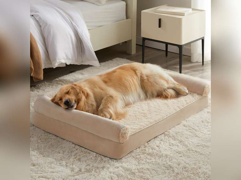 BFPETHOME Dog Beds for Large Dogs, Orthopedic Dog Bed for Medium Large Dogs,Big Waterproof Couch Pet Bed with Removable Washable Cover 48