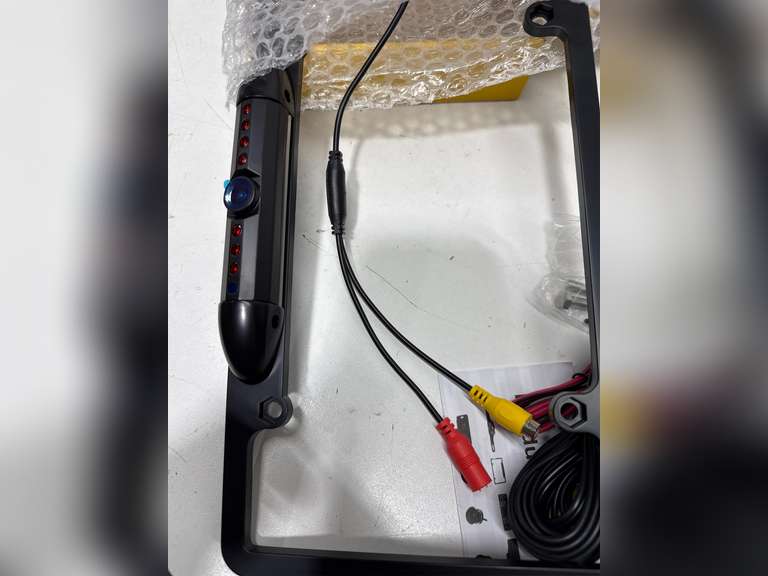 (Similar)GLK License Plate Backup Camera HD Front Rear View Reverse Camera with 7 LED Night Vision 170 Degree Viewing Angle, Waterproof, for Cars 30