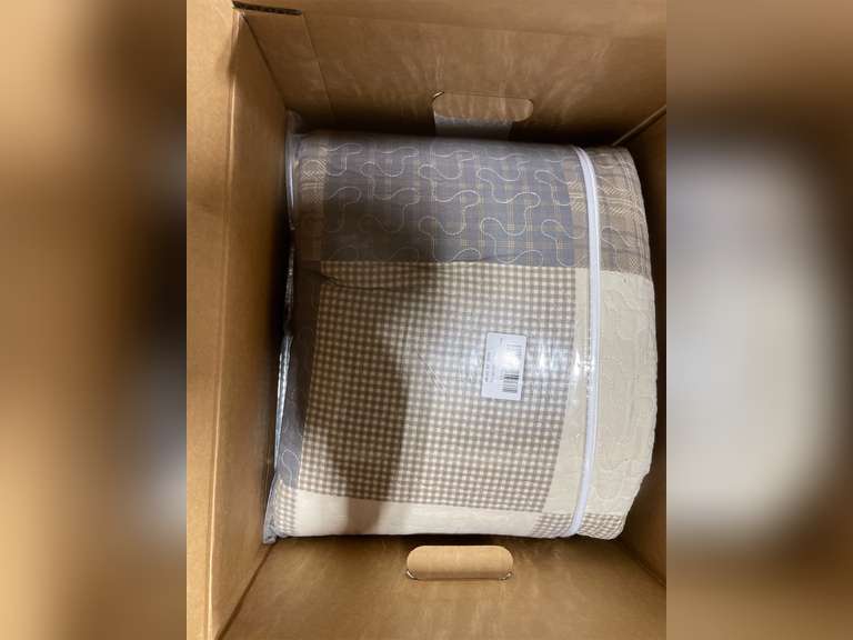 SahSahCasa 120"x120" 100% Cotton Oversized California King Bedspread Coverlet Quilt Set, Cal King Quilted Bedspread Extra Large Quilt, XL Bed Spread Lightweight Comforter, 3pc, Charcoal/Beige/Brown 180