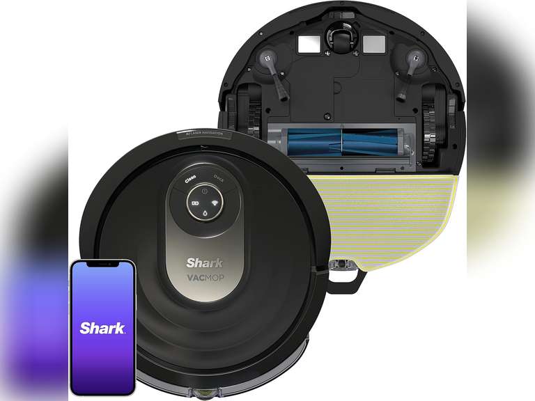 Shark AI Robot Vacuum & Mop, with Home Mapping, Perfect for Pets, Wifi, Works with Alexa, Black/Gold (AV2001WD) 199