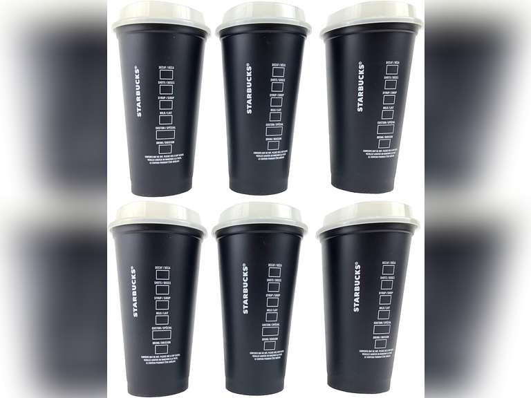 Starbucks Reusable Cup Collection Pack Of 6 W/Lids-2017 29
