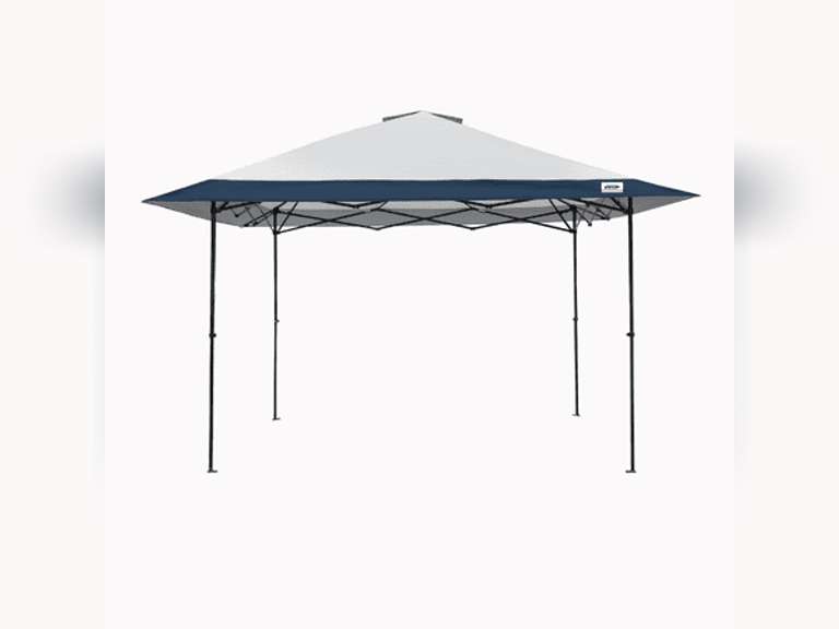 E-Z UP 13x13 ONE-UP Instant Canopy Tent Pop Up Outdoor Shade Tent with Vented Top, Adjustable Height & Roller Bag 169