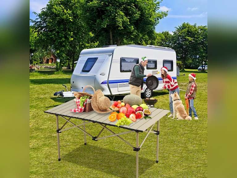 (Similar)Folding Camping Table, Portable Beach Table,with Portable Bag Suitable for Indoor, Outdoor, Camping, Backyard, Party, Patio, The Yellow Camping Table at The Beach 39