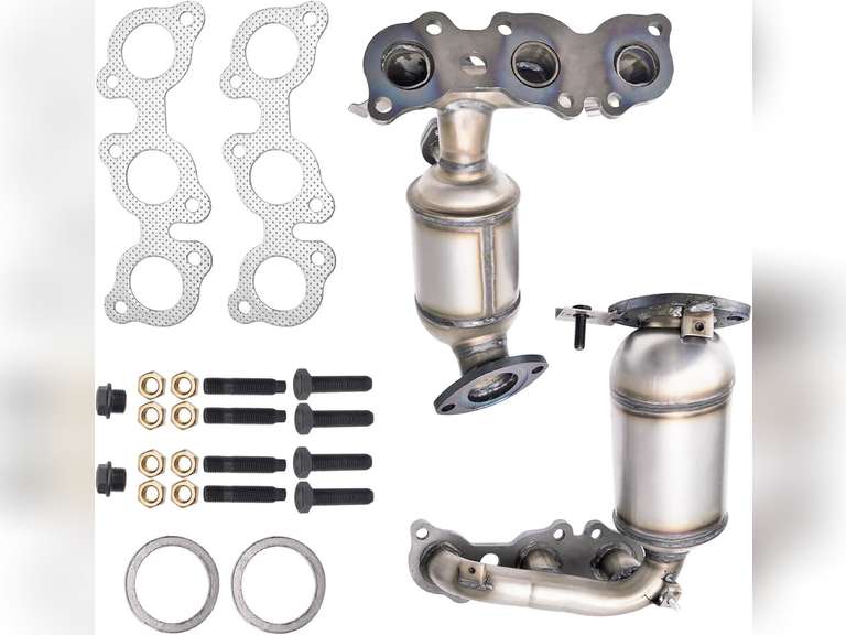Front Left & Right Catalytic Converter Compatible with 2002-2006 Toyota Camry, 2002 2003 Lexus ES300 V6 3.0L 2004-2007 2008 Solara 2004 2005 2006 Camry ES330 V6 3.3L Direct-fit(EPA Compliant) 110