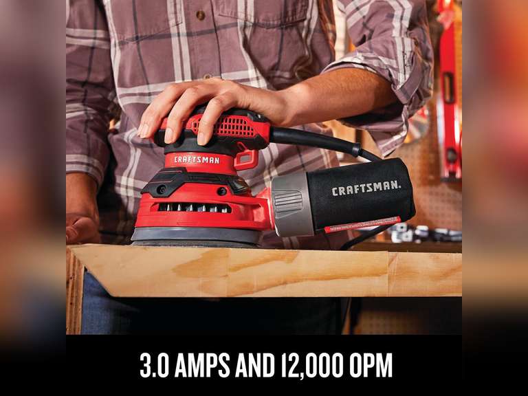 CRAFTSMAN 120 Volts 3-Amp Random Orbital Corded Sander with Dust Management 54