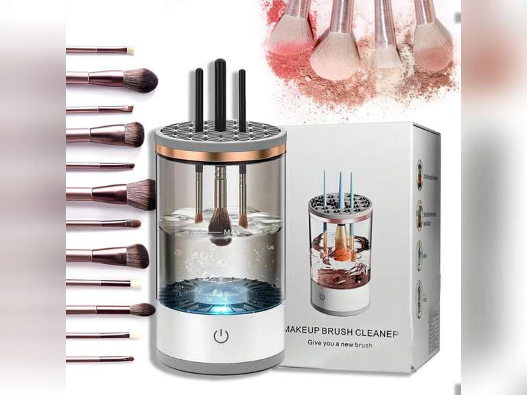 BENCHIZ Electric Makeup Brush Cleaner, Makeup Brush Cleaner Machine, Automatic Cosmetic Brush Cleaner with Cleaner Mat 16