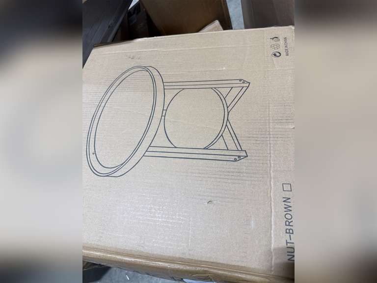 Round End Table with Charging Station, 19.7" Dia x 23.63" H, Side Table with Storage Shelf, Accent Table, for Living Room, Bedroom, Small Spaces, Metal Frame, Industrial Style (Brown + Black) 66