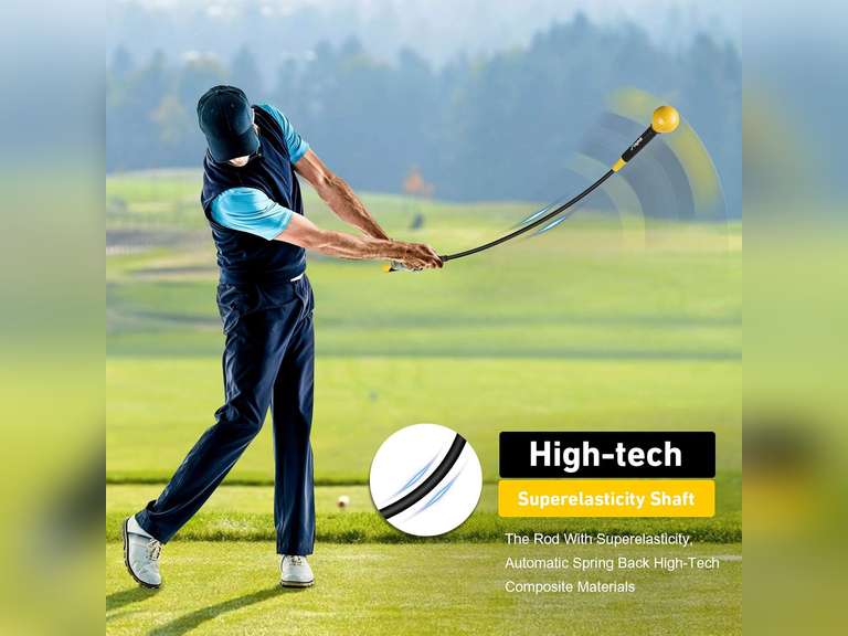 Golf Swing Trainer Aid and Correction for Strength Grip Tempo & Flexibility Training Suit for Indoor Practice Chipping Hitting Golf Accessories 43