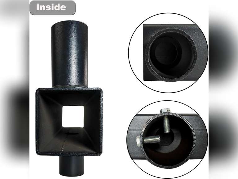 (No screws)Bullhorn Light Bracket with 2 Tenon Adapters 2-3/8,180 Degree Double Bull Horn Mounting Arm for Round Pole, Heavy Duty Low Profile Bullhorn for Led Parking Lot Lighting, Shoebox Lights (Black) 80