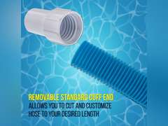 U.S. Pool Supply 1-1/2" x 25 Foot Professional Above Ground Swimming Pool Vacuum Hose with Swivel Cuff - Removable Cuff, Cut to Fit - Compatible with Filter Pumps, Filtration Systems, Chlorinators 30
