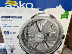 Lasko Wind Machine Air Circulator Floor Fan with 3 Speeds, A20302, 23" High, Gray 60