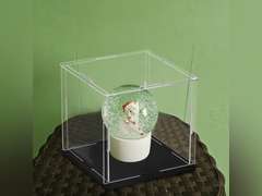 uxcell Acrylic Clear Display Case for Collectibles Self-Assemble Display Boxes, Black Base Dustproof Countertop Storage Box for Collectibles Action Figures, 7.9 x 7.9 x 5.9 Inch 19