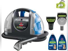 Bissell Little Green Pet Deluxe Portable Carpet Cleaner and Car/Auto Detailer, 3353, Gray/Blue 140