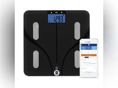 Weight Watchers Scales by Conair Smart Scale for Body Weight, Digital Bluetooth Smart Bathroom Scale with Body Fat, Muscle, and BMI in Black 61