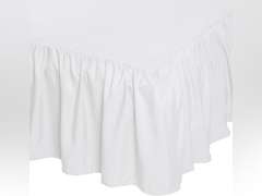 Amazon Basics Lightweight Ruffled Bed Skirt, Classic Style, Soft and Stylish 100% Microfiber with 16" Drop, Machine Washable, Wrinkle Free, Queen, Bright White, Solid 13