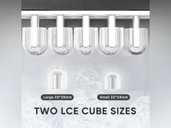 DUMOS Countertop Ice Maker with Handle, 26lbs/24H Portable Ice Machine, 9 Bullet Ice Cubes Ready in 6 Mins, Self-Cleaning, Quiet Compact Ice Maker for Home, Kitchen, RV, Camping, Black 50