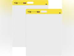 Post-it Easel Pad, 20 in x 23 in, White, 20 Sheets/Pad, 2 Pads/Pk, Mounts to surfaces with Command Strips included (566) 38