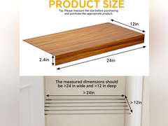 Aluminum 5 PCS Wire Rack Covers for Pantry Wood Grain, 24' W * 12' D Ready to Use, Faux Wood Shelf Covers for Wire Shelving, Rustic Closet Shelves Covering Toppers, for Pantry, Bathroom, Kitchen 72