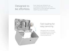 Kimberly-Clark Professional ICON Coreless Standard Roll Toilet Paper Dispenser 2 Roll Horizontal (58722), with Black Mosaic Design Faceplate; 1 Dispenser and Faceplate per Case 60