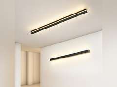 LED Linear Wall Sconce Modern Black Long Wall Lamp Slender Rectangle Bedroom Wall Light Hardwired, Minimalist Stainless Steel Indoor Sconces Internal/Outdoor Decor Lighting Fixture (4000K dia40cm) 92