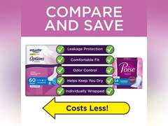 Equate Options Women's Incontinence Pads, Moderate Absorbency, Long Length (60 Count) 10