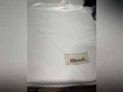 White,Allswell Soft & Silky 4-Piece Blue Illusion Rayon Derived from Bamboo Sateen Bed Sheet Set, Full 49