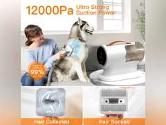 AIRROBO Dog Grooming Vacuum, Dog Grooming Kit,12000Pa Strong Pet Grooming Vacuum for Dogs, 2L Large Capacity Dog Vacuum for Shedding Grooming Hair, Dog Hair Vacuum, 5 Pet Grooming Tools, Quiet,PG100 70