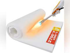 Ceramic Fiber Insulation, 24"x15.7"x1" Thick, 2600F Fireproof Insulation Blanket for Wood Stove Baffle, Fireplace, Pellet Stove, Chimney, Furnace, Boiler, Pizza Ovens and Forge 13