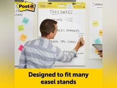 Post-it Easel Pad, 20 in x 23 in, White, 20 Sheets/Pad, 2 Pads/Pk, Mounts to surfaces with Command Strips included (566) 38