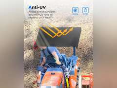 KEMIMOTO Tractor Canopy for ROPS, Tractor Sun Shade for Lawn Mower with 2" x 2" or 2" x 3" ROPS, Compatible with Kubota, John Deere, Cub Cadet, Adjustable Angle UV Rays Protection(some screws might be missing) 190