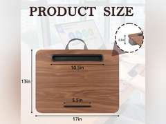 Portable Laptop Desk Fits Up to 16 Laptops, with Tablet Slot, Built-in Cushion, Great for Home & Office,Lap Desk for Laptop,Lap Desk with Cushion (Brown, Medium) 21