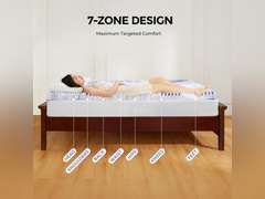 Dreamsmith 3 Inch 7-Zone Full Memory Foam Mattress Topper, Cooling Gel Infused Foam Mattress Topper Full for Pressure Relief, CertiPUR-US Certified 86