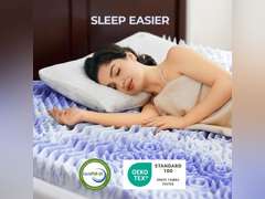 Dreamsmith 3 Inch 7-Zone Full Memory Foam Mattress Topper, Cooling Gel Infused Foam Mattress Topper Full for Pressure Relief, CertiPUR-US Certified 86