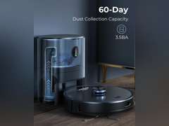 Robot Vacuum and Mop Combo, 3500Pa Robotic Vacuum with 3.5L Self Emptying Station, 250 mins Runtime, LIDAR Navigation, WiFi/APP/Alexa Control, Ideal for Pet Hair, Carpet and Hard Floor 300