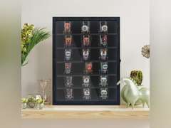 Shadow Box Frame Display Case 12x16 with Removable Shelves, Deep Memory Box Trinket Knick Knack Shelf Cabinet for Collector, Keepsake Coins Military Medals Wedding Flowers Black 40