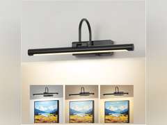 16" Picture Lights for Wall Battery Operated with Remote and Timer, Wireless Art Lights for Paintings, Rechargeable Wall Sconce, Dimmable Lighting for Canvas, Gallery Artwork, Portraits, Black 40