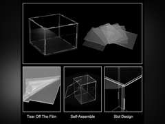 uxcell Acrylic Clear Display Case for Collectibles Self-Assemble Display Boxes, Black Base Dustproof Countertop Storage Box for Collectibles Action Figures, 7.9 x 7.9 x 5.9 Inch 19