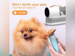 AIRROBO Dog Grooming Vacuum, Dog Grooming Kit,12000Pa Strong Pet Grooming Vacuum for Dogs, 2L Large Capacity Dog Vacuum for Shedding Grooming Hair, Dog Hair Vacuum, 5 Pet Grooming Tools, Quiet,PG100 70