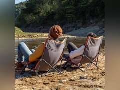 PORTAL Beach Chairs for Adults Camping Low Lightweight Portable Chair with Cup Holder Mesh Back Carry Bag for Outdoor Sand Lawn Travel Picnic Festival Concert, 350LBS 80