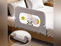 (Similar)Baby Bed Guard Rail for Toddler - Adjustable Heights, Swing Down Bedrail, Extra Tall Child Safety Side Railing Guards for Kids - Toddler Bed Rail for Queen, King, Twin, and Bunk Size Beds (32 inch) 34