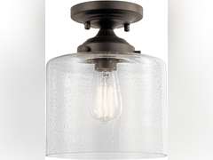 Kichler Lighting 44033OZ Winslow 1 Light 9 inch Olde Bronze Semi Flush Light Ceiling Light 77
