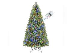 Similar model. SHareconn 6ft Prelit Premium Artificial Classic Spruce Christmas Tree with Remote Control,Timer, and 330 Warm White & Color LED Changing Lights, 952 Branch Tips, Perfect Choice for Xmas Decoration6 FT 110